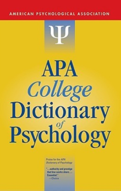 APA College Dictionary of Psychology, Paperback / softback Book