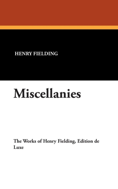 Miscellanies, Hardback Book