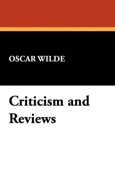 Criticism and Reviews, Hardback Book