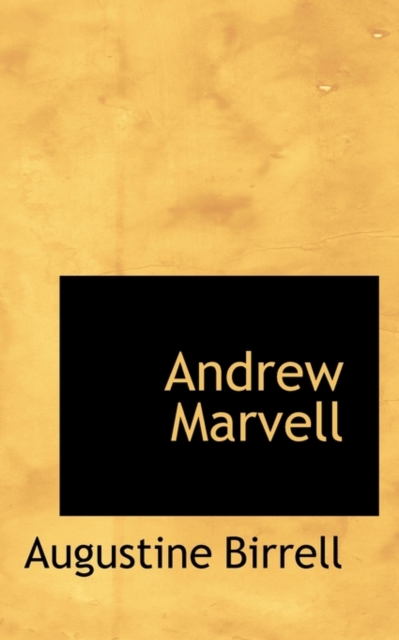 Andrew Marvell, Paperback / softback Book