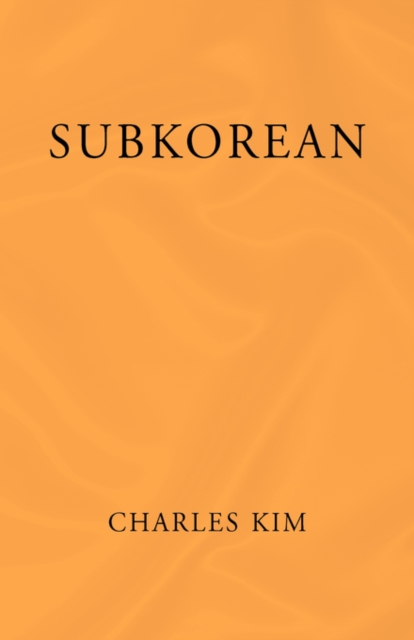 Subkorean, Hardback Book