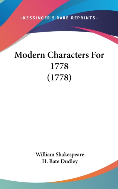 Modern Characters For 1778 (1778),  Book