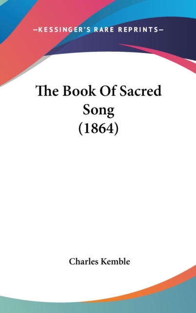 The Book Of Sacred Song (1864),  Book