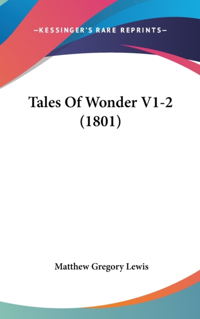 Tales Of Wonder V1-2 (1801),  Book
