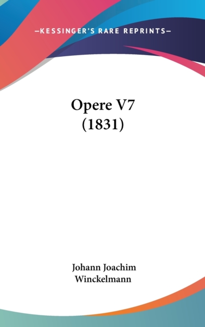 Opere V7 (1831),  Book