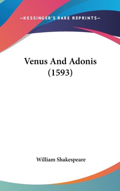 Venus And Adonis (1593),  Book