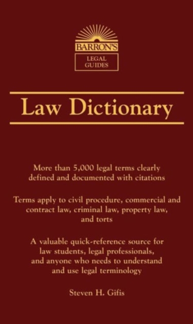 Law Dictionary, Paperback / softback Book