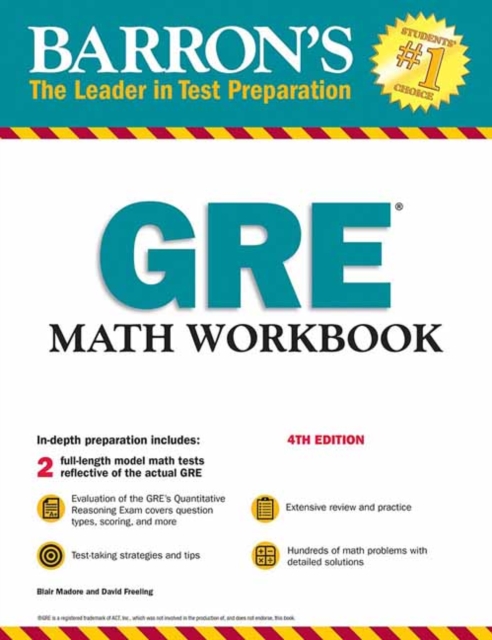 GRE Math Workbook, Paperback / softback Book