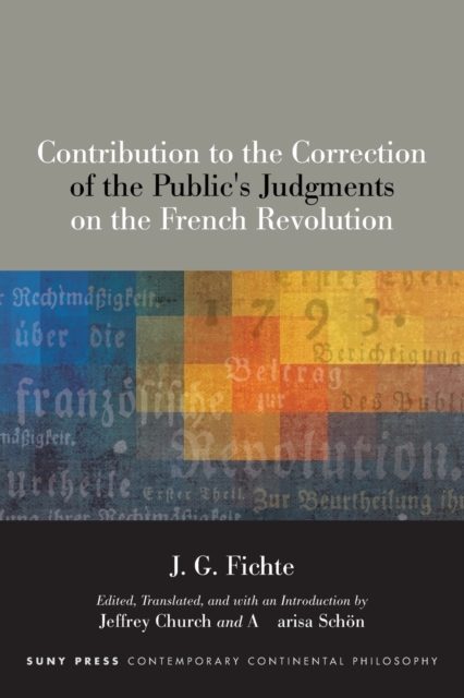Contribution to the Correction of the Public's Judgments on the French Revolution, Paperback / softback Book