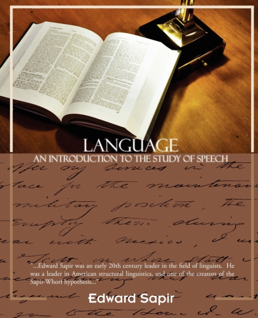 Language an Introduction to the Study of Speech, Paperback / softback Book