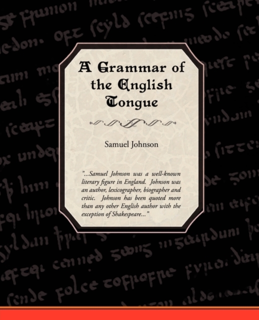 A Grammar of the English Tongue, Paperback / softback Book