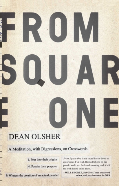 From Square One : A Meditation, with Digressions, on Crosswords, EPUB eBook