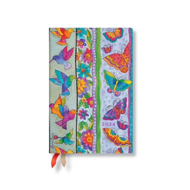 Hummingbirds & Flutterbyes (Playful Creations) Mini 12-month Dayplanner 2024, Hardback Book