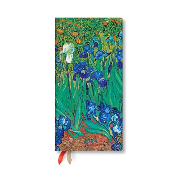 Van Gogh’s Irises (Van Gogh’s Irises) Slim 12-month Dayplanner 2024, Hardback Book