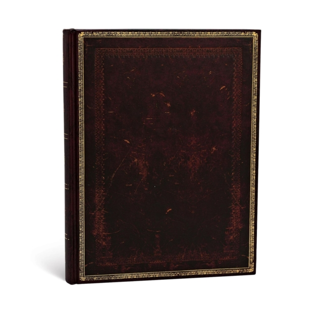 Black Moroccan (Old Leather Collection) Ultra Lined Hardcover Journal, Hardback Book