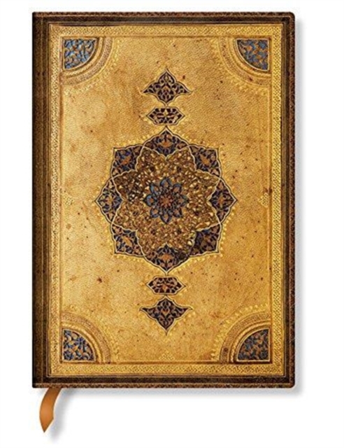Paperblanks | Safavid | Safavid Binding Art | Hardcover | Midi | Lined | Elastic Band Closure | 240 Pg | 120 GSM, Diary Book