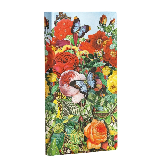 Butterfly Garden Slim Lined Hardcover Journal, Hardback Book