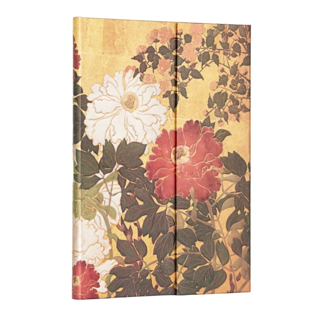 Natsu (Rinpa Florals) Midi Lined Hardback Journal (Wrap Closure), Hardback Book
