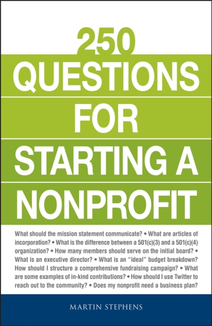 250 Questions for Starting a Nonprofit, EPUB eBook