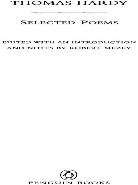 Hardy: Selected Poems, EPUB eBook