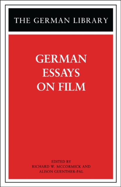 German Essays on Film, PDF eBook