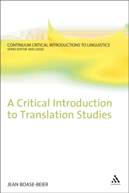 A Critical Introduction to Translation Studies, PDF eBook
