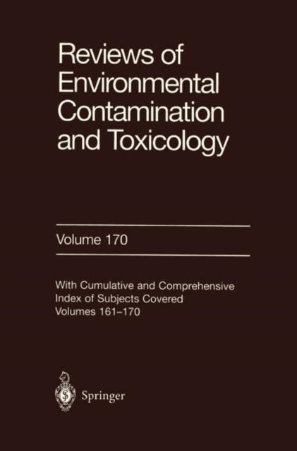 Reviews of Environmental Contamination and Toxicology 170, Paperback / softback Book