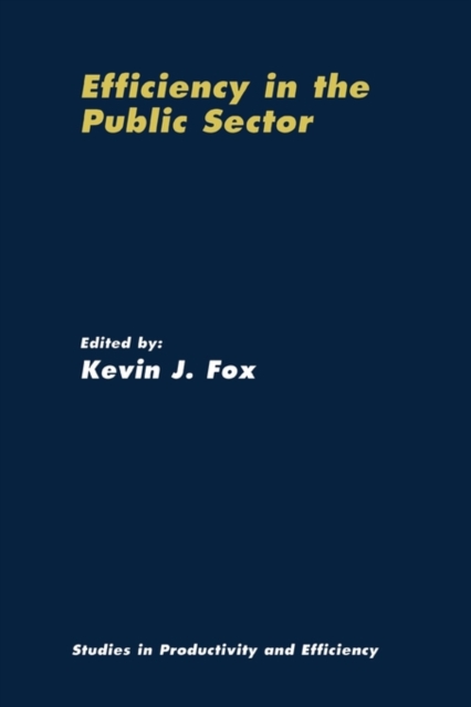 Efficiency in the Public Sector, Paperback / softback Book