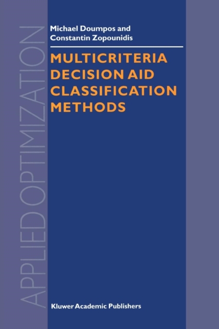 Multicriteria Decision Aid Classification Methods, Paperback / softback Book