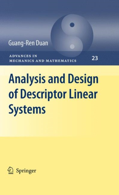 Analysis and Design of Descriptor Linear Systems, Hardback Book