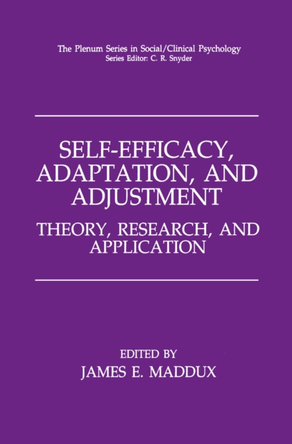 Self-Efficacy, Adaptation, and Adjustment : Theory, Research, and Application, PDF eBook