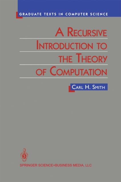 A Recursive Introduction to the Theory of Computation, PDF eBook