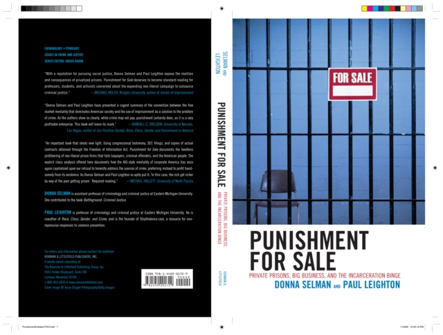 Punishment for Sale : Private Prisons, Big Business, and the Incarceration Binge, Hardback Book