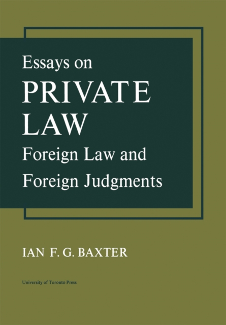 Essays on Private Law : Foreign Law and Foreign Judgments, PDF eBook
