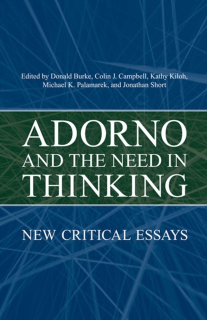 Adorno and the Need in Thinking, PDF eBook