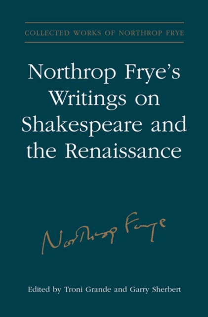 Northrop Frye's Writings on Shakespeare and the Renaissance, Electronic book text Book
