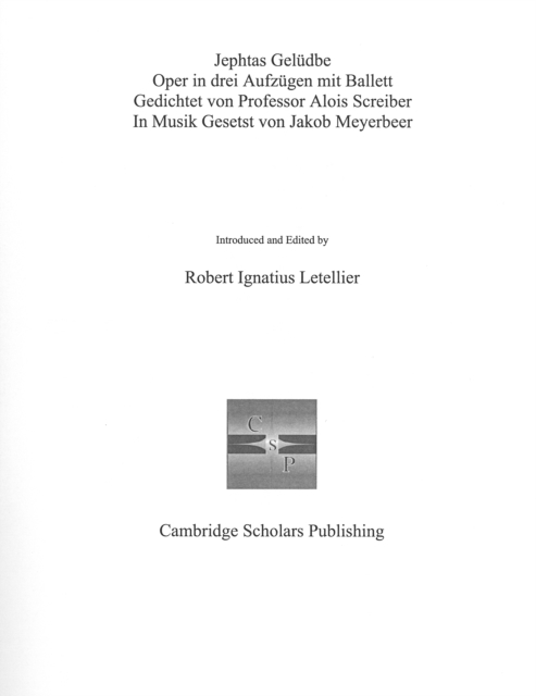 None Jephtas Geluedbe Oper in drei Aufzuegen, PDF eBook