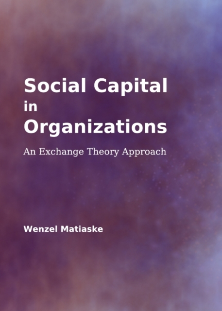 None Social Capital in Organizations : An Exchange Theory Approach, PDF eBook