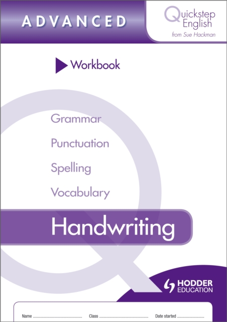Quickstep English Workbook Handwriting Advanced Stage, Paperback / softback Book