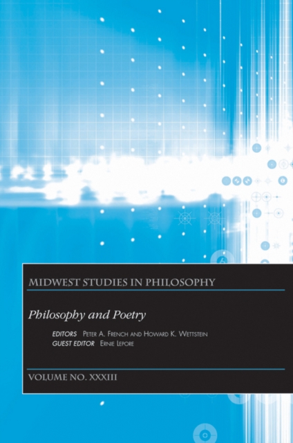 Philosophy and Poetry, Volume XXXIII, Paperback / softback Book
