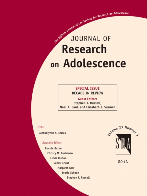Journal of Research on Adolescence : Decade in Review, Paperback / softback Book