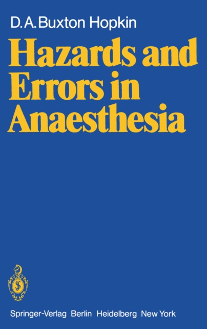 Hazards and Errors in Anaesthesia, PDF eBook