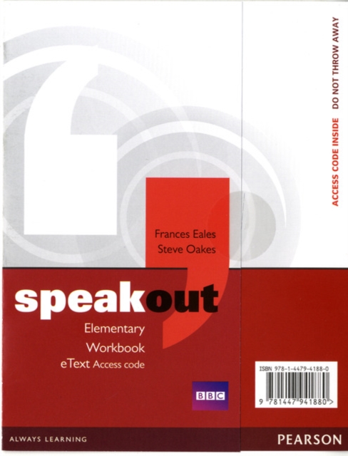 Speakout Elementary Workbook eText Access Card, Digital product license key Book