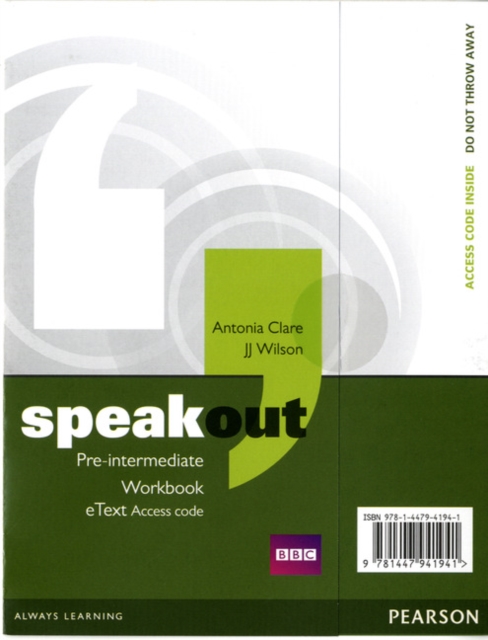 Speakout Pre-Intermediate Workbook eText Access Card, Digital product license key Book