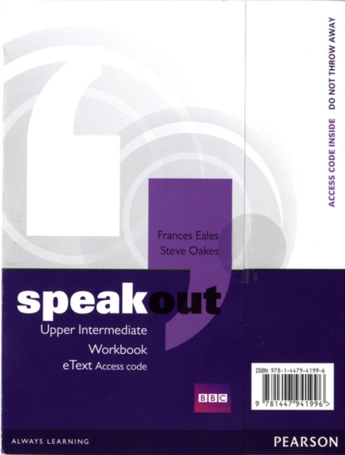 Speakout Upper Intermediate Workbook eText Access Card, Digital product license key Book