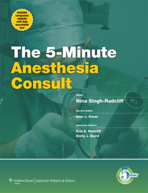 5-Minute Anesthesia Consult, Hardback Book