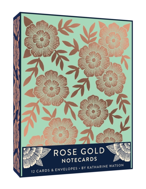 Rose Gold Notecards : 12 Foil-Stamped Cards & Envelopes, Cards Book