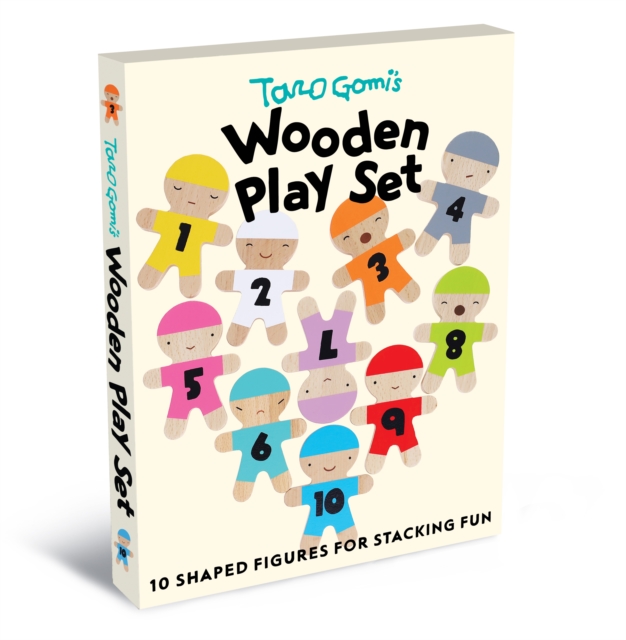 Taro Gomi's Wooden Play Set : 10 Shaped Figures for Stacking Fun, Game Book