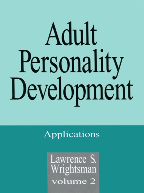 Adult Personality Development : Volume 2: Applications, PDF eBook