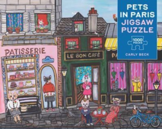 Pets in Paris 1,000-Piece Jigsaw Puzzle, Game Book